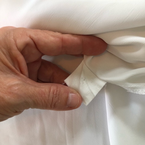 Anne Fontaine Paris White, Satin Button Down, Blouse Women’s 4, Very Oversized! - Picture 7 of 13